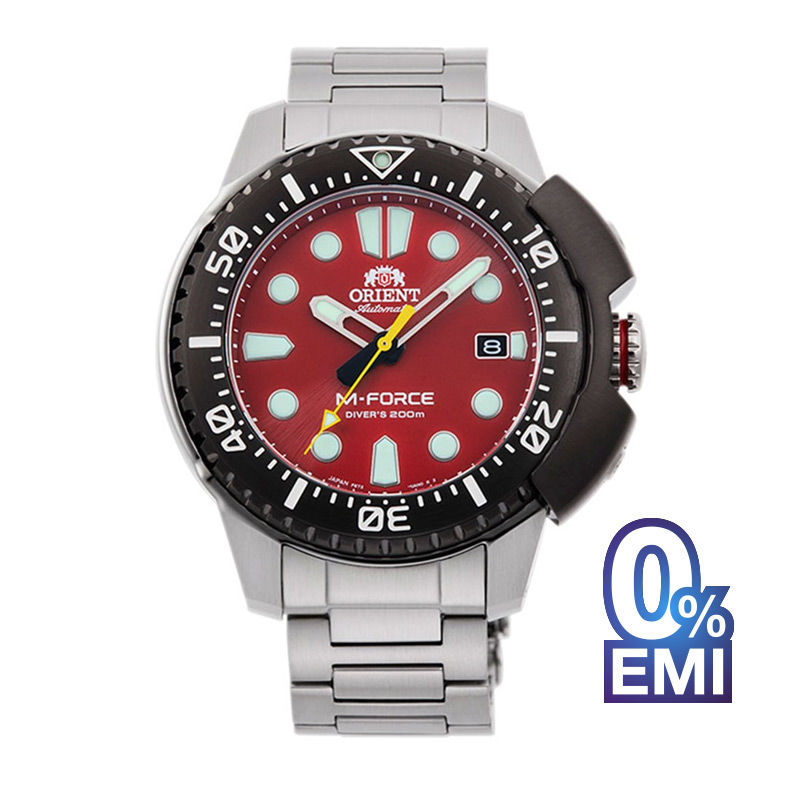 Orient M-Force Automatic Red Dial Men's Watch (MFORCE CHAIN RED-RA-AC0L02R00B)