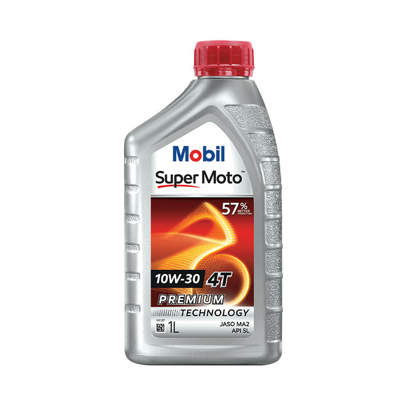 Mobil Super Moto 10W-30 4T 1L - Premium Technology Engine Oil for Motorcycle