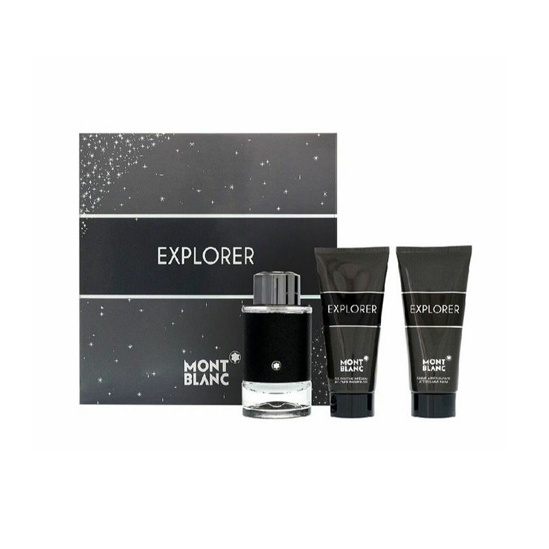 Montblanc  Explorer EDP 100ML + 100ML Shower Gel + 100ML After Shave Balm Gift Set for Men