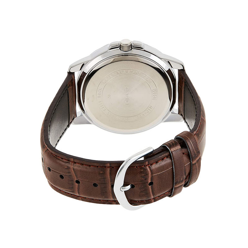 Casio Enticer MTP-VD01L-1BVUDF Brown Leather Belt Men's Watch