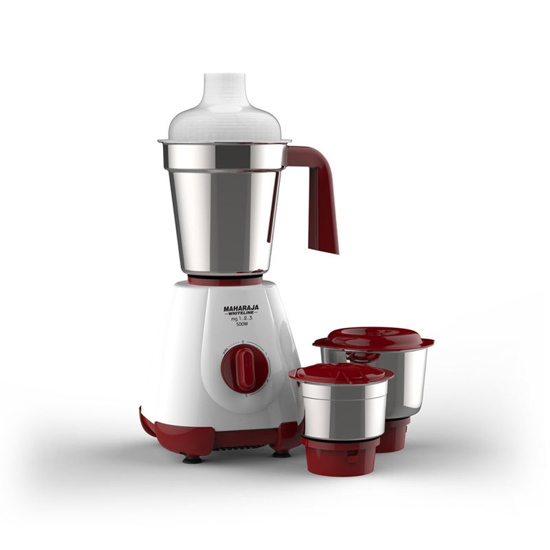 MAHARAJA Whiteline 123 500W 3 Jars Mixer Grinder (MX237)