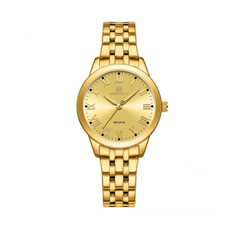 Naviforce 5032 Luxury Elegant Waterproof Stainless-Steel Women’s Watch – Gold