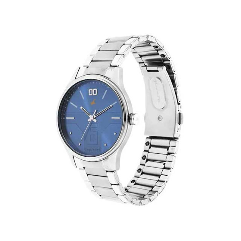 Fastrack NP3247SM01 Blue Dial Stainless Steel Strap Men's Watch