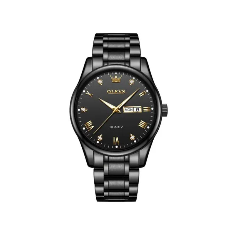 Olevs 5563G Stainless Steel Watch for Men – Black