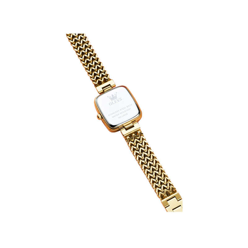 Olevs 9948 Luxury Stainless Steel Women's Watch - Gold Black