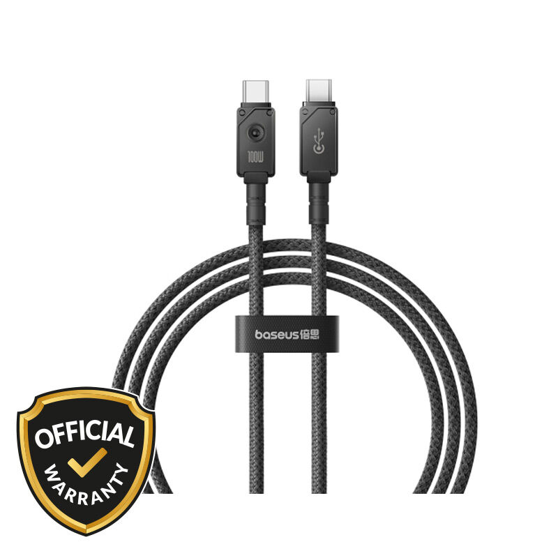 Baseus Unbreakable Series 100W 1m Type-C to Type-C Fast Charging Data Cable (P10355800111-00) - Cluster Black 