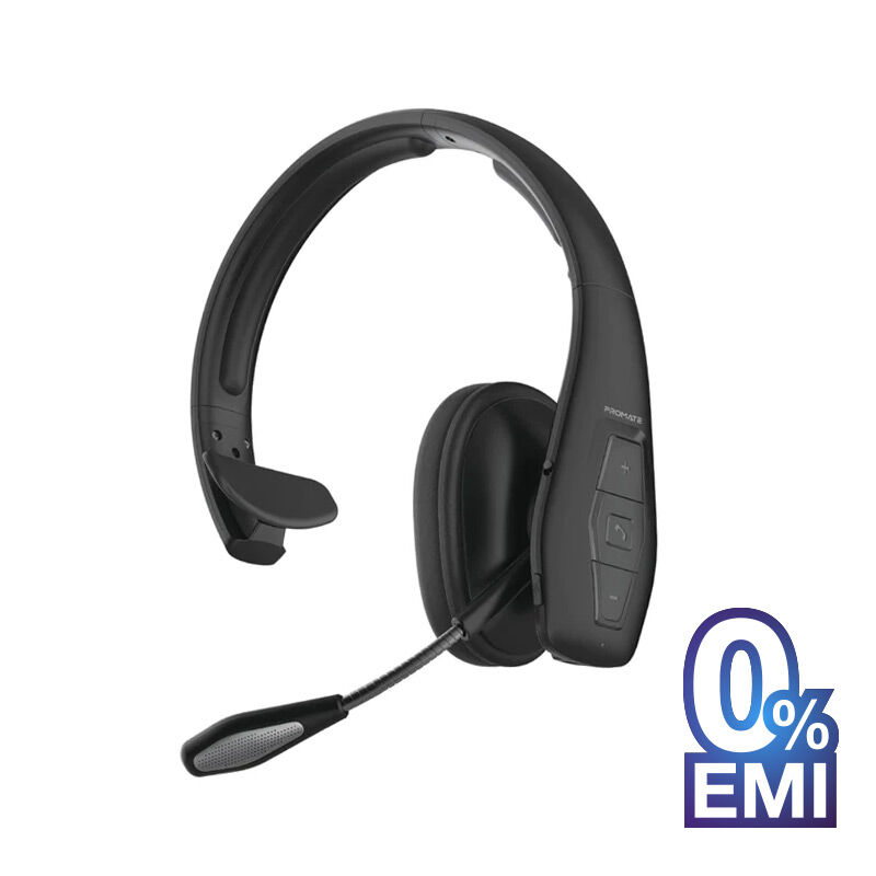 Promate Engage-Pro Grade Mono On-Ear Wireless Headset