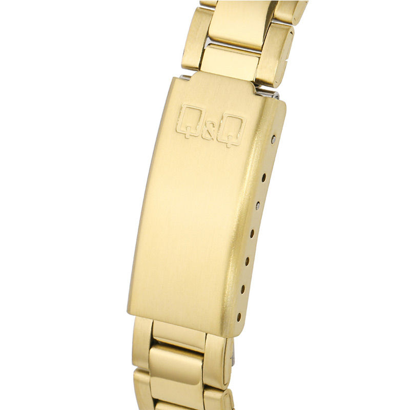 Q&Q S393J010Y Superior Golden Dial Chain Watch for Women