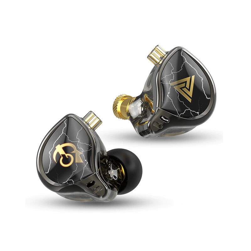 QKZ x HBB 10mm Titanium-Coated In-Ear Earphone - Black