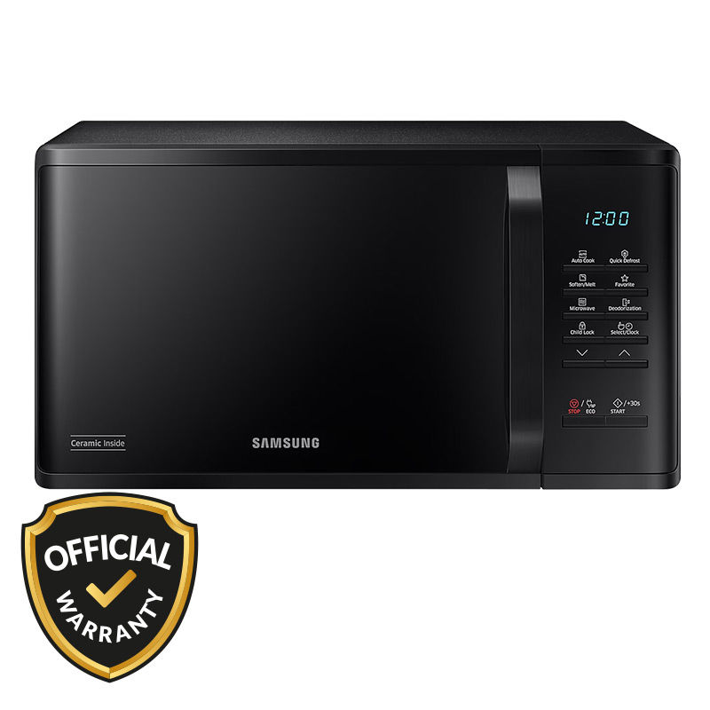 Samsung 23L Solo Microwave Oven with Ceramic Enamel Cavity (MS23K3513AK/D2)