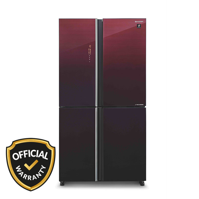 Sharp 639 Liters 4-Door Side by Side Refrigerator - Red (SJ-VX88PG-RD)