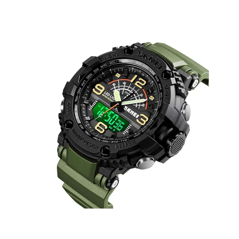 Skmei 1617 Military 3-Time Original Men’s Watch – Army Green