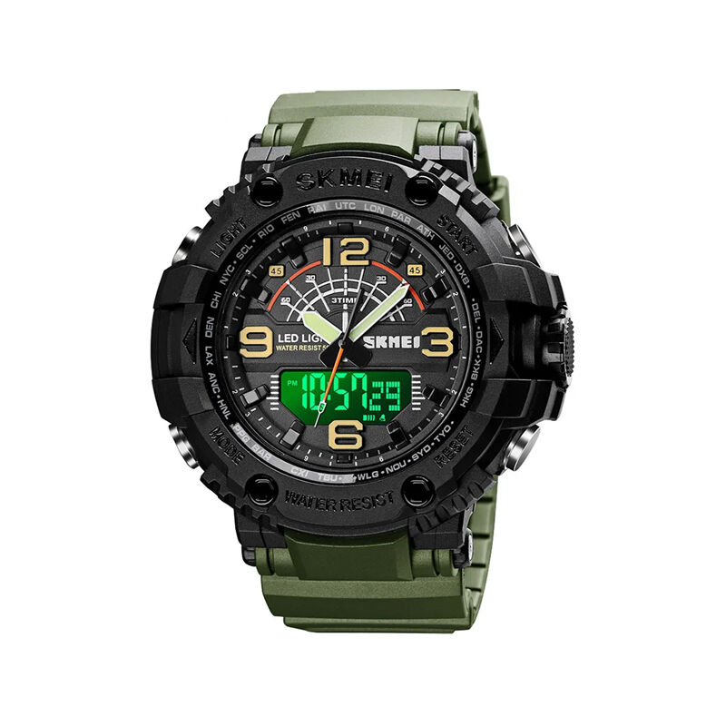 Skmei 1617 Military 3-Time Original Men’s Watch – Army Green