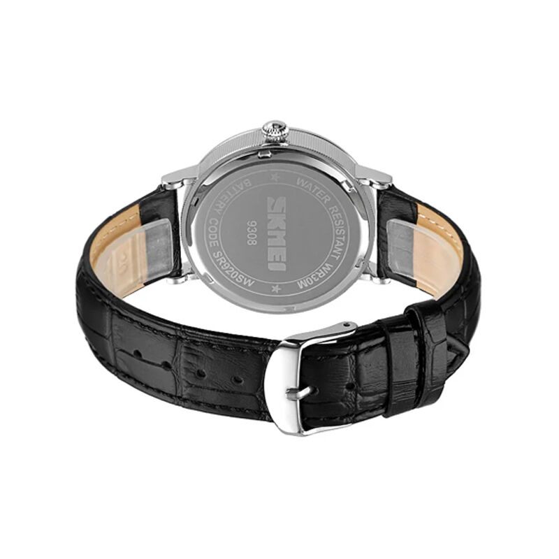 Skmei 9308 Quartz Moon Phase Men’s Watch - Black