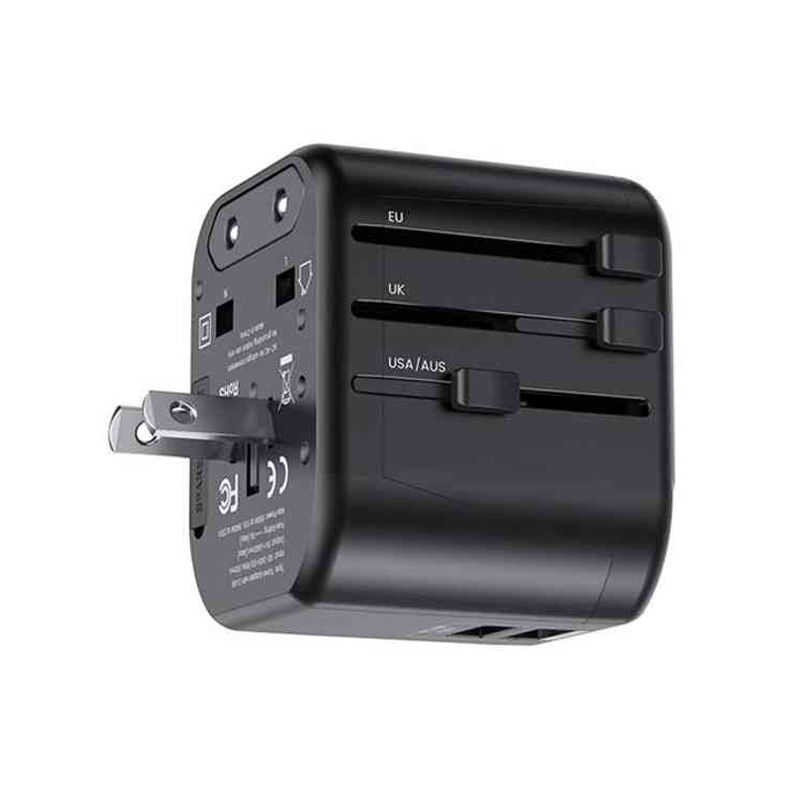 USAMS T55 12W Dual USB Universal Travel Adapter (US-CC173)