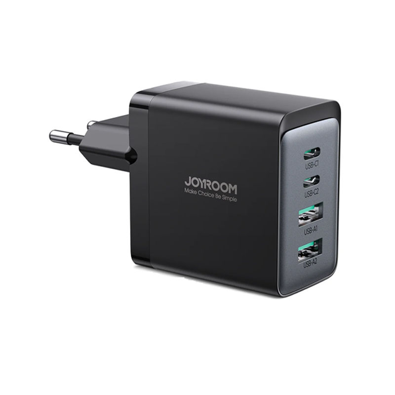 Joyroom GaN Ultra 67W 4-ports Fast Charging Adapter with 1.2m 100W Type-C to Type-C Cable (JR-TCG02)