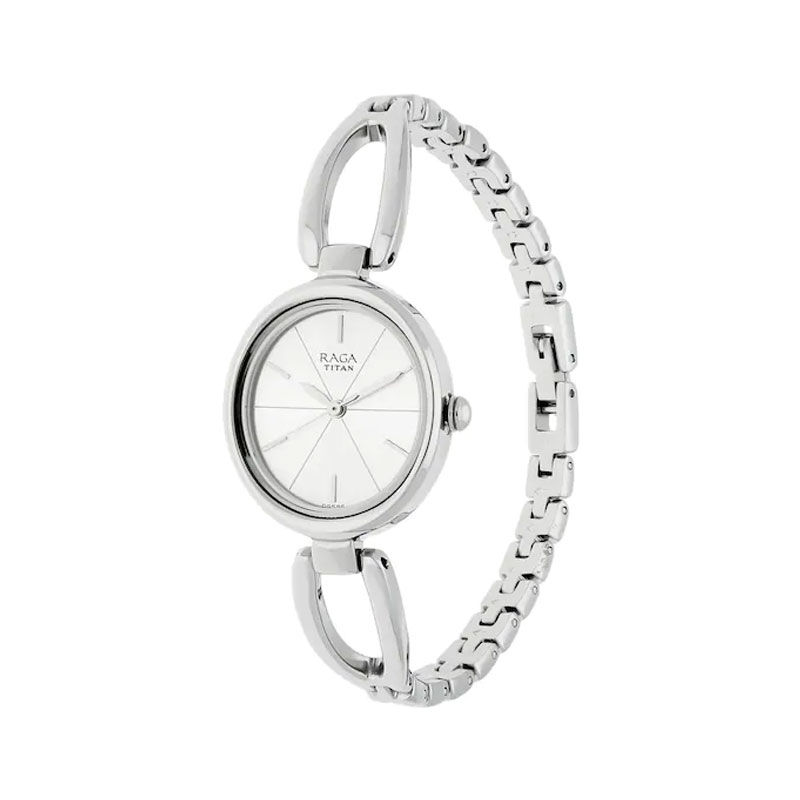 TITAN RAGA NM2579SM01 Viva Silver Dial Metal Strap Women’s Watch