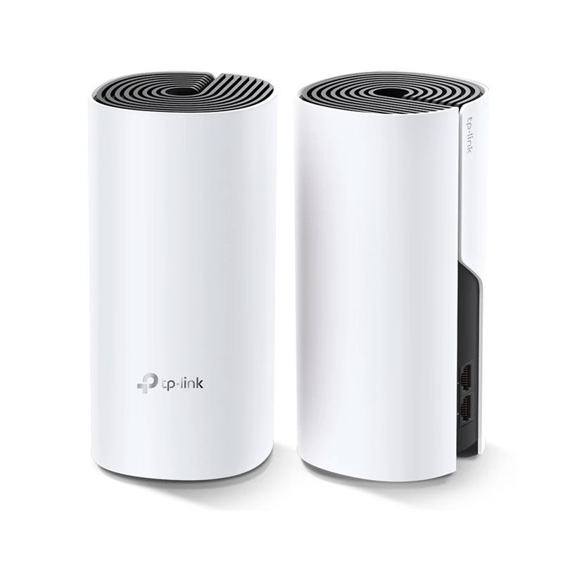 TP-Link Deco M4 (2 Pack) AC1200 Gigabit Dual Band Whole Home Mesh Wi-Fi System Router – White