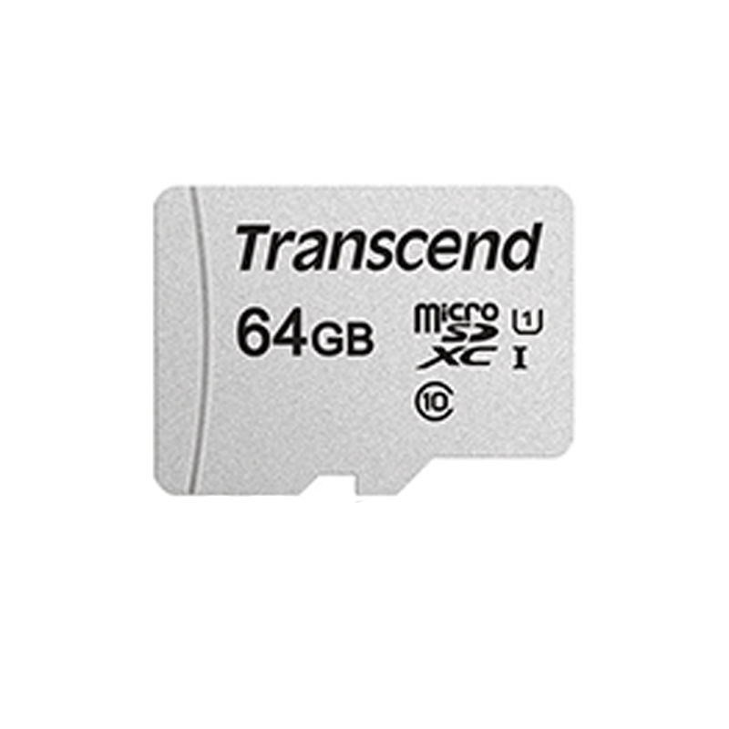 Transcend 64GB MicroSD Card with Adapter (USD300S-A)