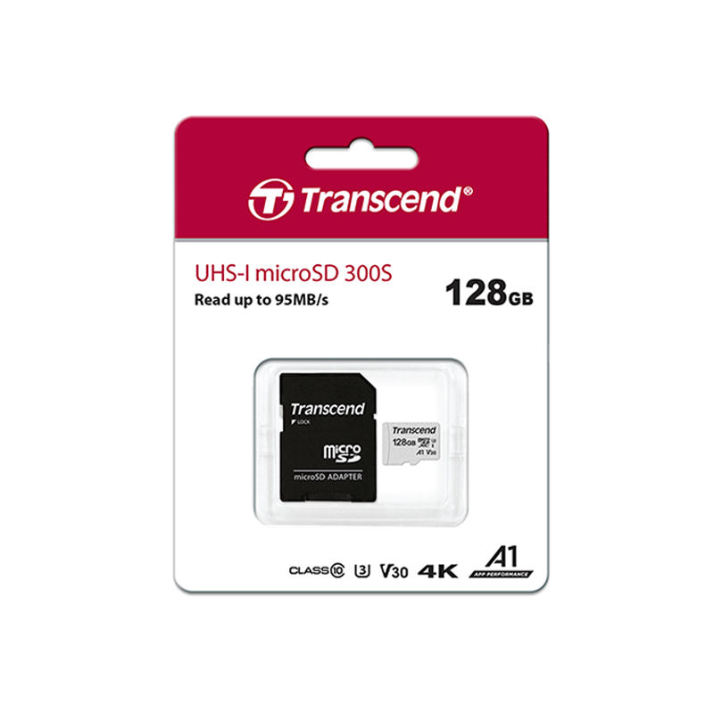 Transcend 128GB MicroSD Card with Adapter (USD300S-A)