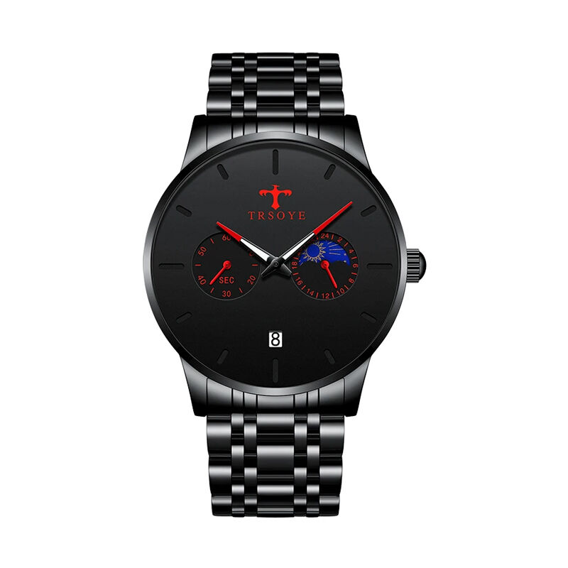 Trsoye 658 Moon Phase Casual Men’s Watch - Black