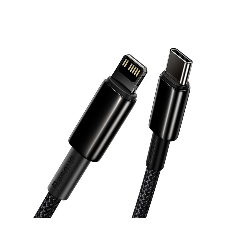 Baseus Tungsten Gold 20W PD Type-C to Lightning Fast Charging Data Cable - Black