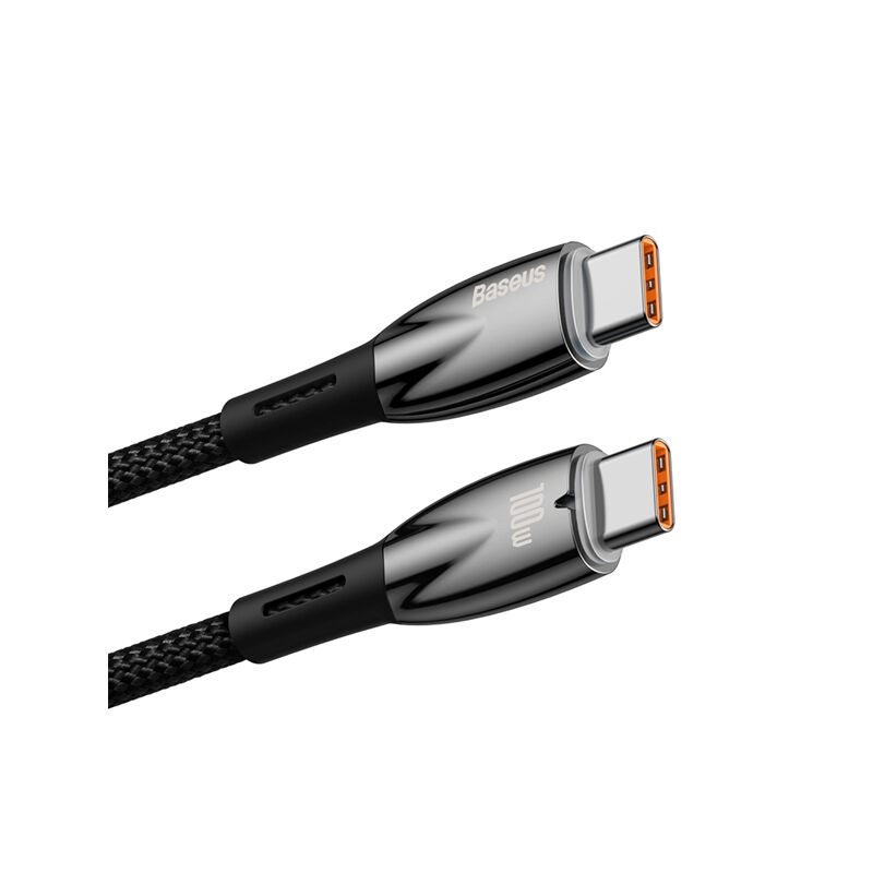 Baseus Glimmer Series 100W Type-C to Type-C Fast Charging Data Cable - Black