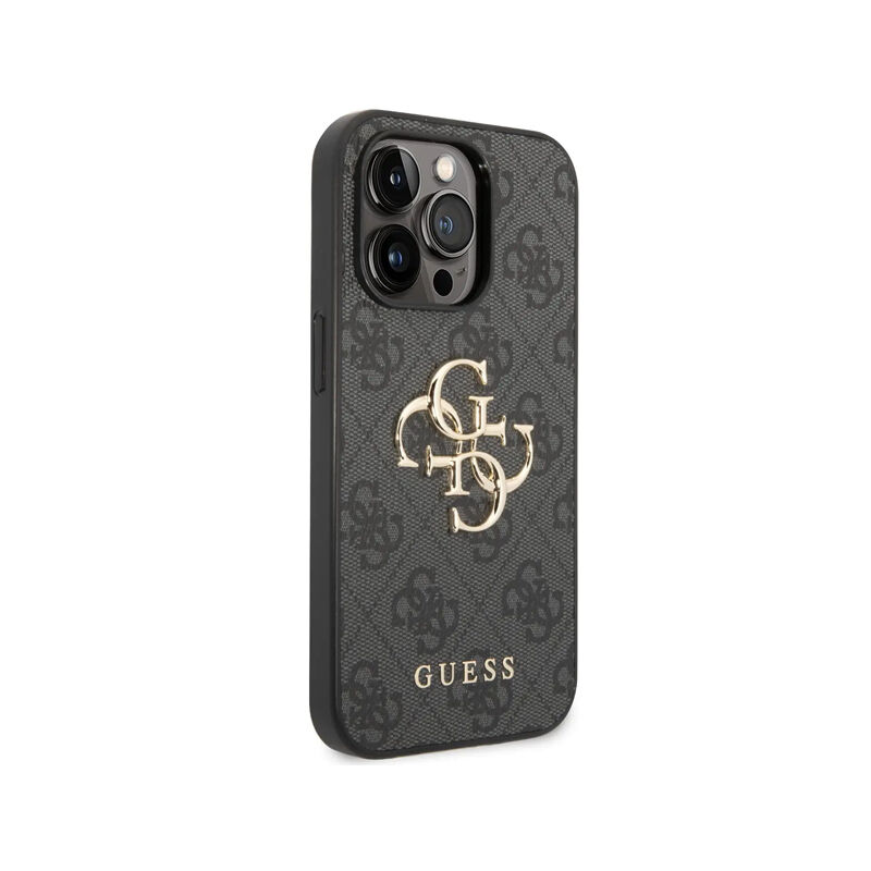 Guess PU Leather Case for iPhone 15 Pro - Grey