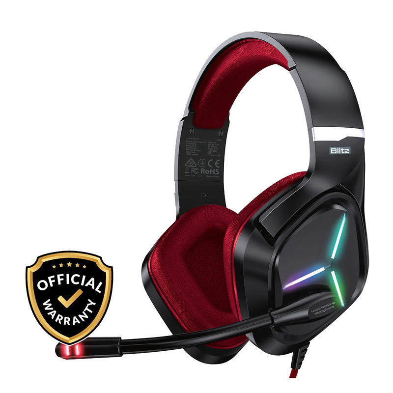 Vertux Blitz 7.1 Surround Sound Gaming Headphone-Red