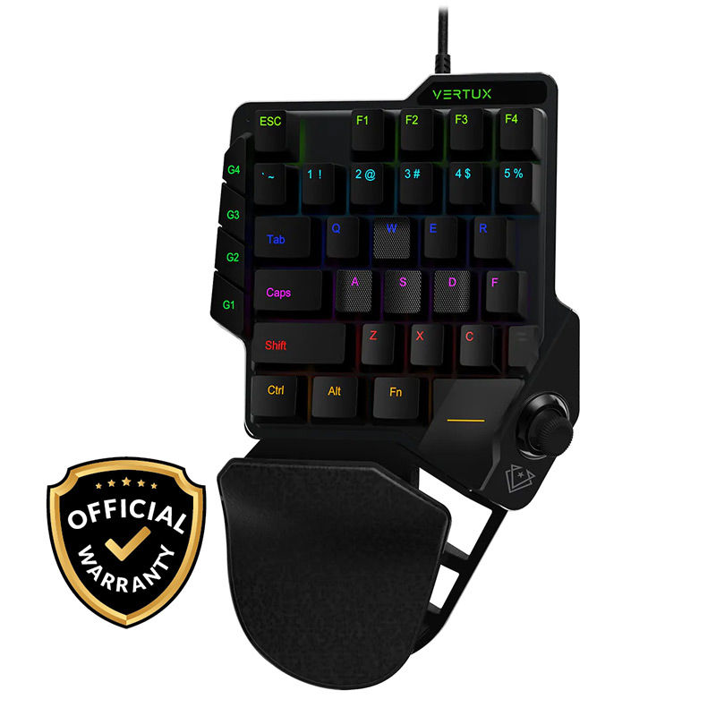 Vertux Combat QuickStrike One-Handed Gaming Keypad with Joystick