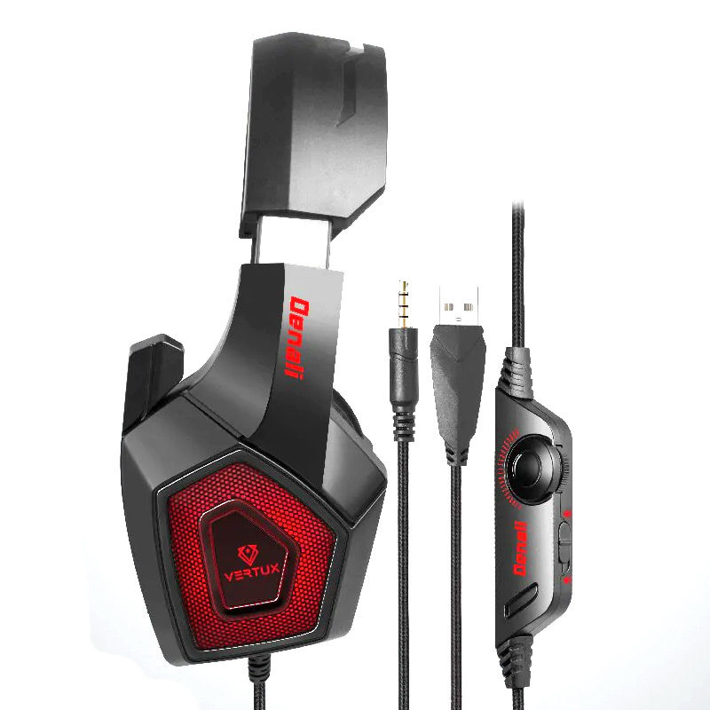 Vertux Denali High Fidelity Surround Sound Gaming Headset - Red