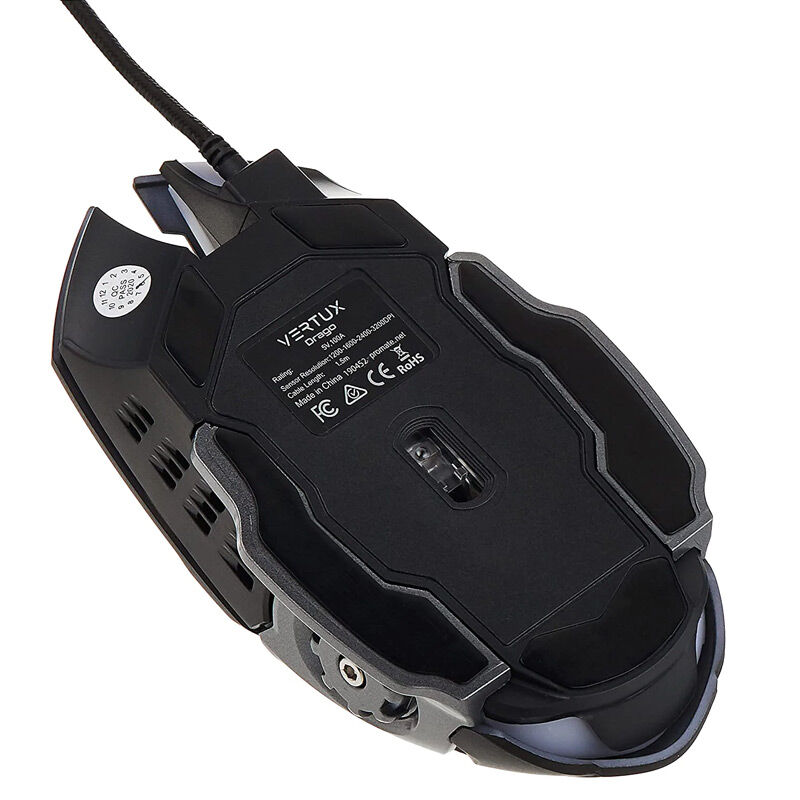 Vertux Drago Precision Tracking Ergonomic Gaming Mouse - Black