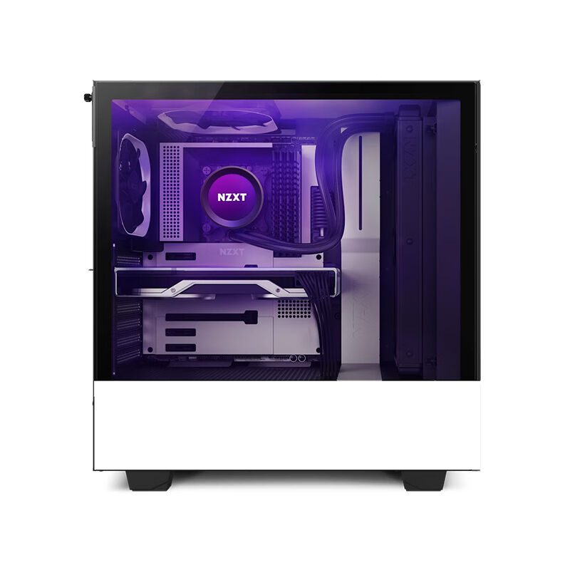 NZXT H510 Elite Premium Compact Mid Tower Desktop Casing with Smart Device V2 (CA-H510E-W1)