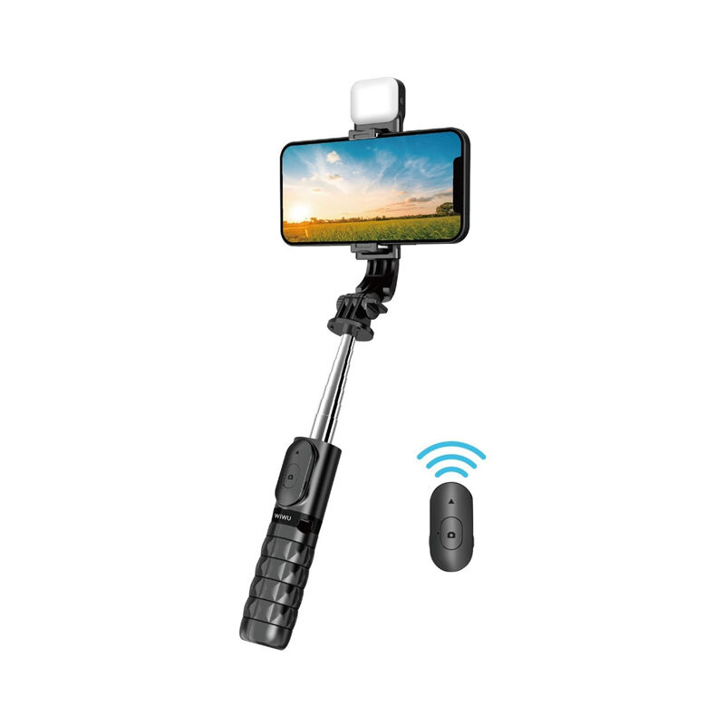 WiWU Wi-SE002 Fill Light Tripod Selfie Stick - Black