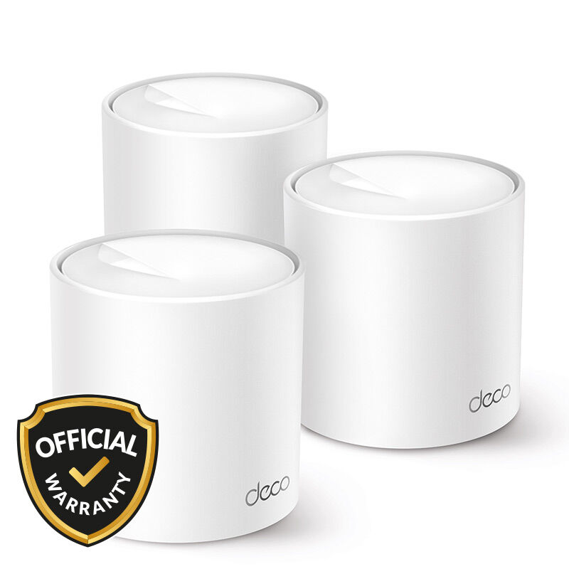 TP-Link Deco X10 AX1500 Dual Band Whole Home Mesh Wi-Fi 6 System Router (3 Pack) – White