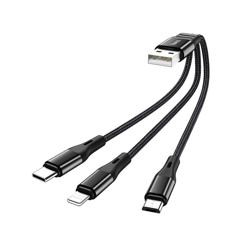 Hoco X47 Harbor 3-in-1 25cm Data Cable 