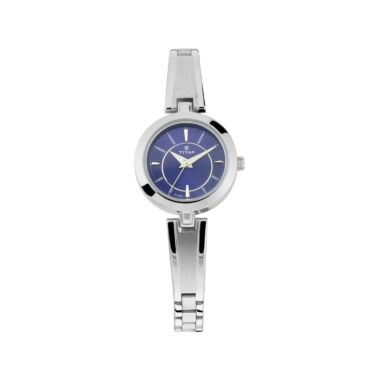 Titan 2598SM03 Blue Dial Metal Strap Women’s Watch