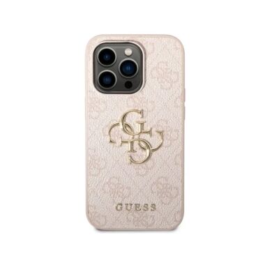 Guess 4G Metal Logo PU Leather Case for iPhone 15 Pro