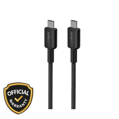 Anker 322 3ft Nylon Braided USB-C to USB-C Data Cable (A81F5H11) - Black