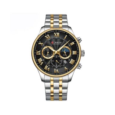 Curren 8427 Luxury Two-Tone Stainless Steel Men’s Watch – Silver & Gold