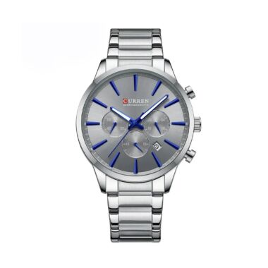 Curren 8435 Luxury Stainless Steel Men’s Watch – Silver