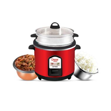 Disnie 1.8L Automatic Multifunction Double Pot Rice Cooker (DRCD-1.8L-01R) - Red