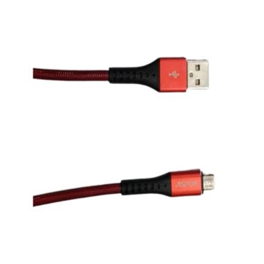 Aspor A166 Micro USB Fast Charging Data Cable - Red