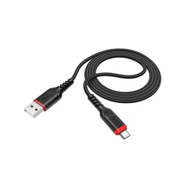 Hoco X59 1M Anti-Bending Micro USB Charging Data Cable - Black