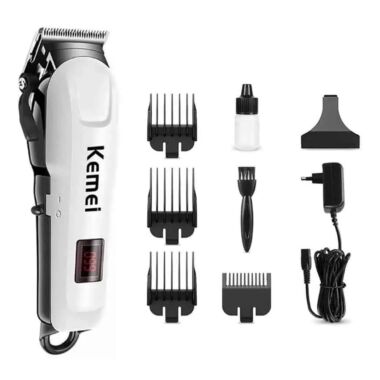 Kemei KM-809A Digital Electric Rechargeable Professional Hair Clipper Trimmer