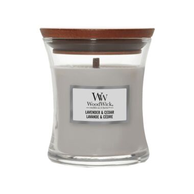 WoodWick Lavender and Cedar Hourglass Medium Jar Scented Candle