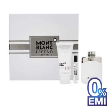 Montblanc Legend Spirit EDT 100ML + 7.5ML Mini Perfume + 100ML After Shave Balm Gift Set for Men