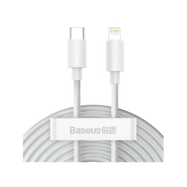 Baseus Simple Wisdom 20W Type-C to Lightning Data Cable – White