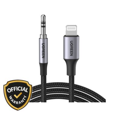 UGREEN US315 1M Lightning to 3.5mm Male Aux Cable (70509)