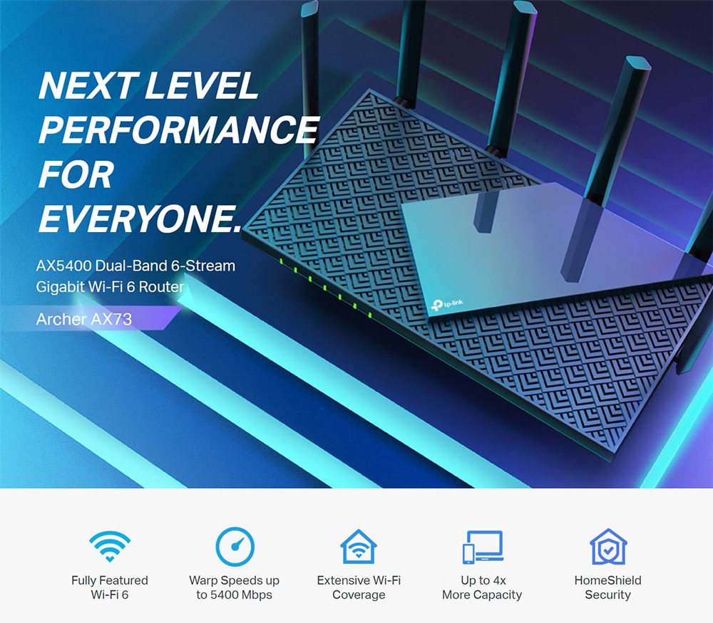 TP-Link Archer AX73 New AX5400 Dual-Band Gigabit Wi-Fi 6 Router